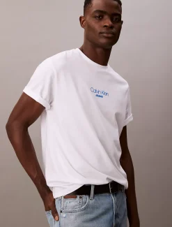 Acid wash T-shirt met logo