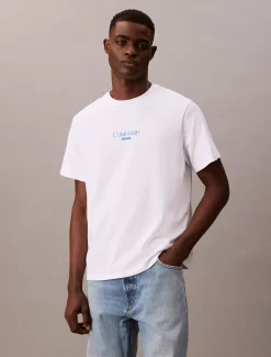 Acid wash T-shirt met logo