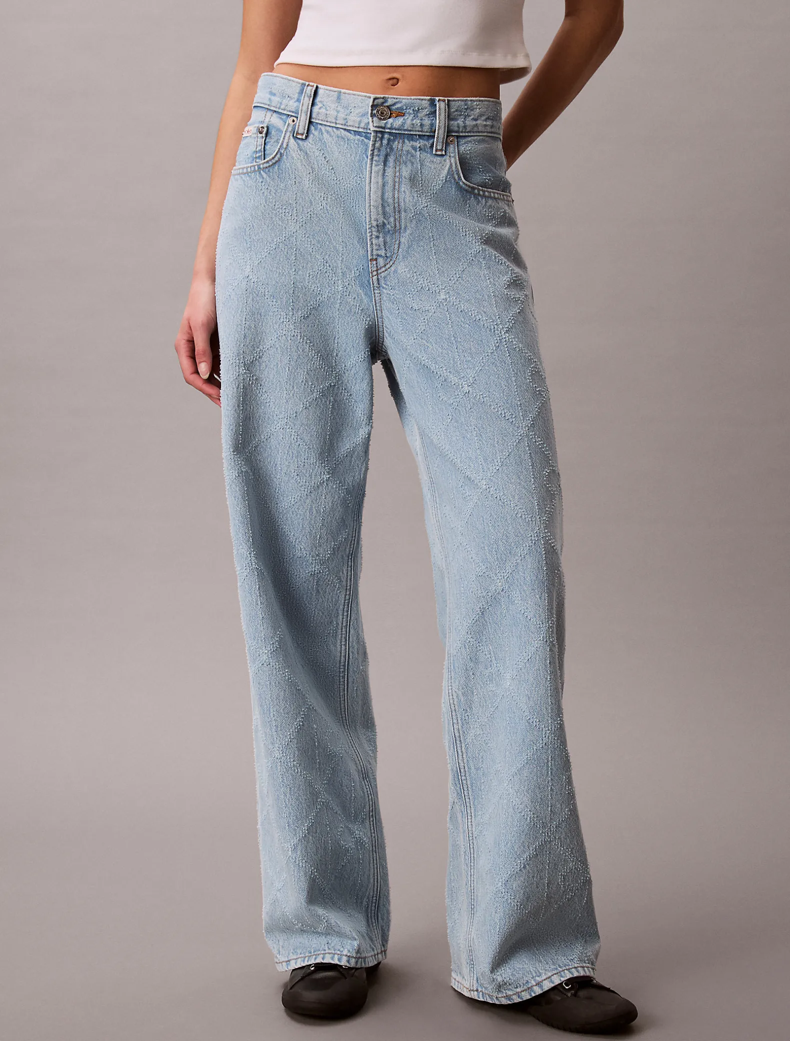 All-Over Logo Baggy Jeans