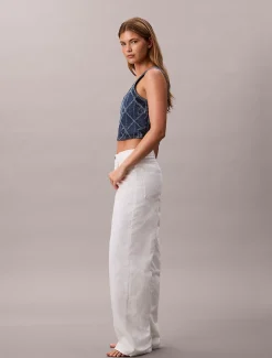 Allover Monogram Low Rise Baggy Jeans