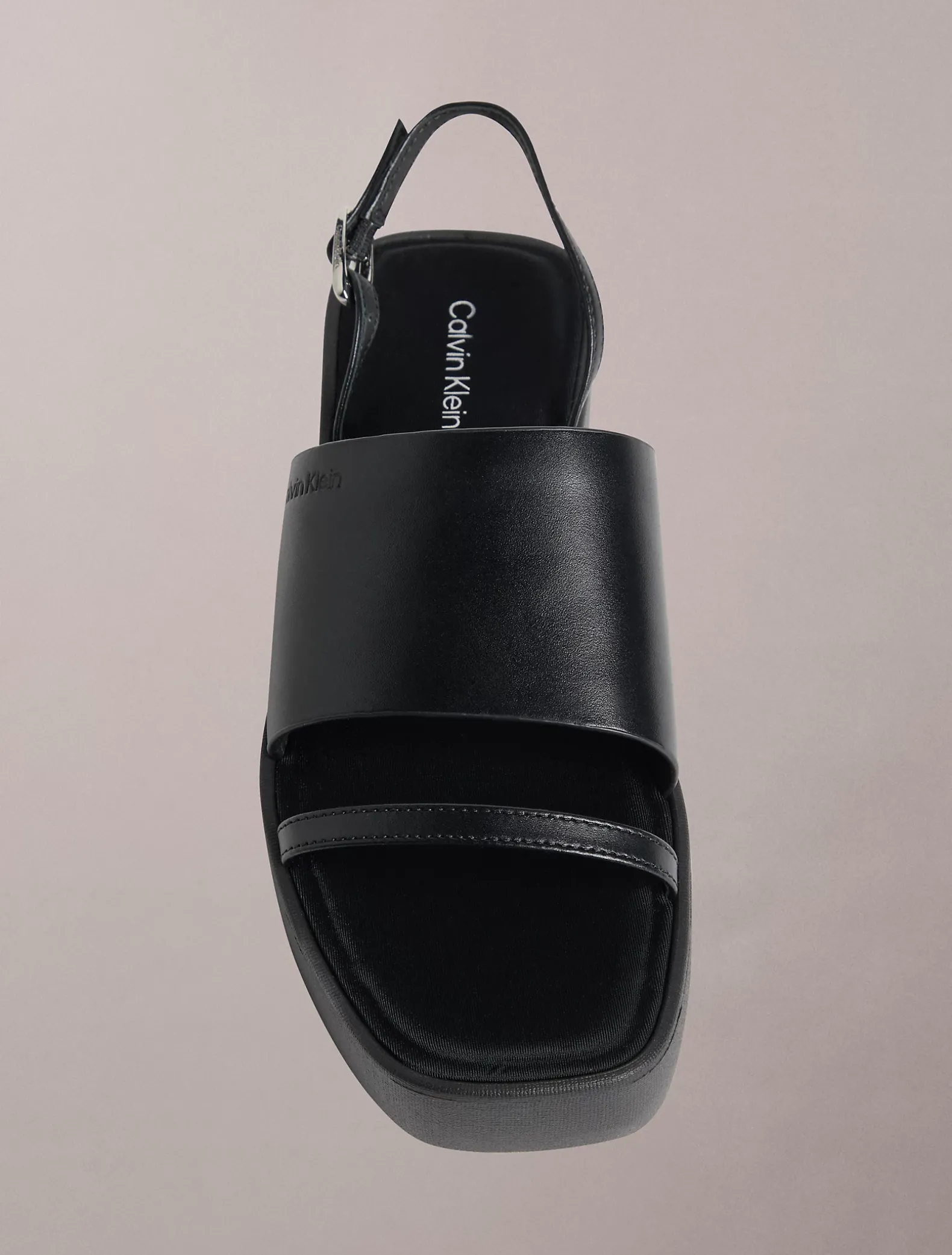 Amelia - Leren plateau sandalen