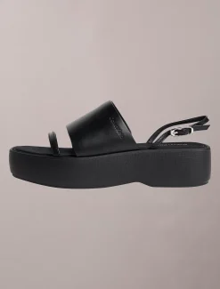 Amelia - Leren plateau sandalen
