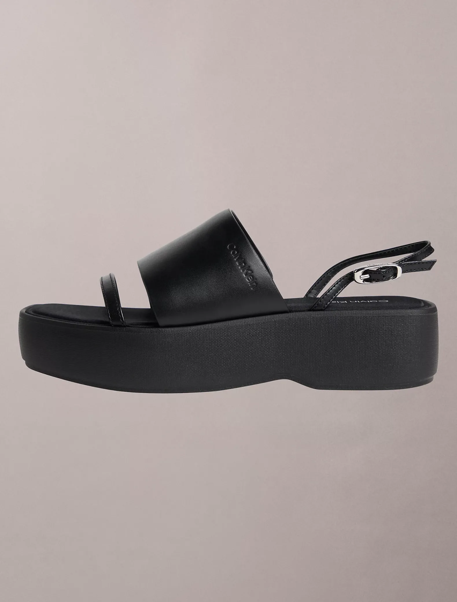Amelia - Leren plateau sandalen