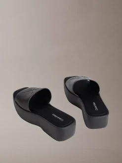 Amelia - Leren plateau sliders