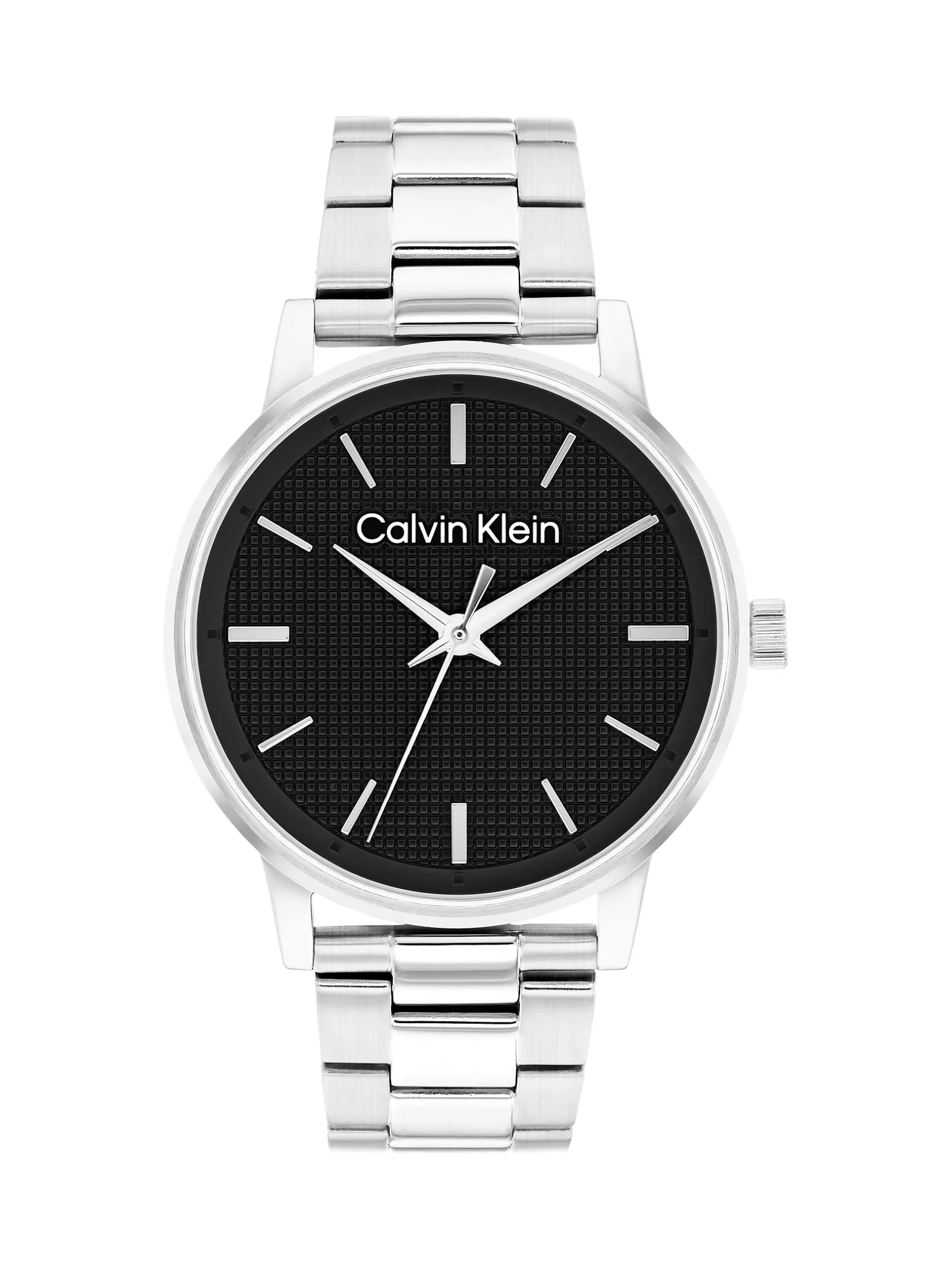 Armbandhorloge met getextureerde wijzerplaat