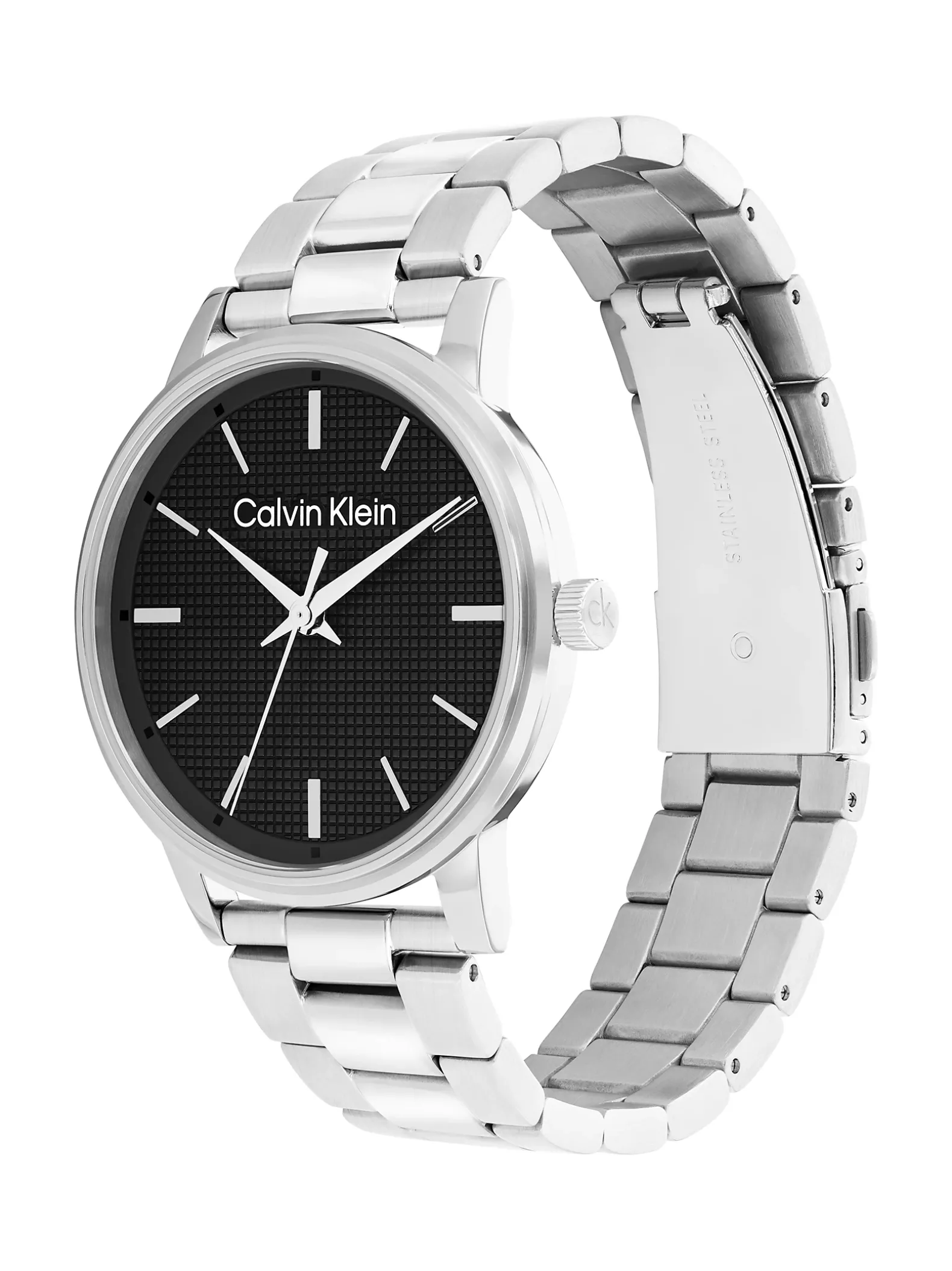 Armbandhorloge met getextureerde wijzerplaat