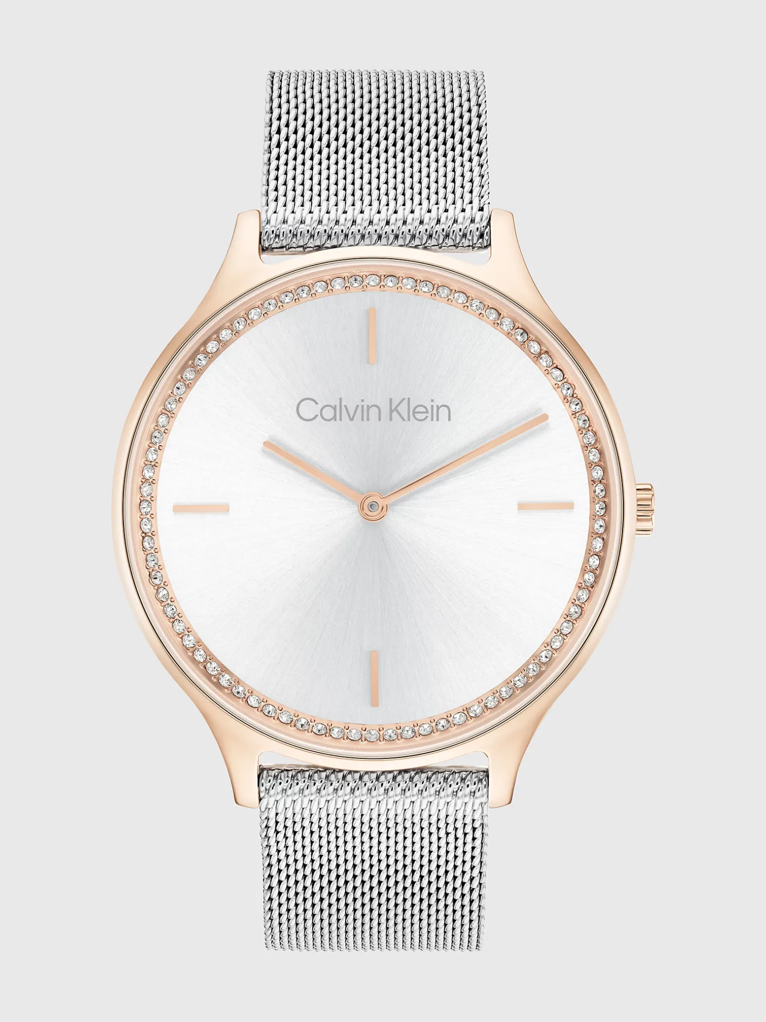 Armbandhorloge met kristallen bezel