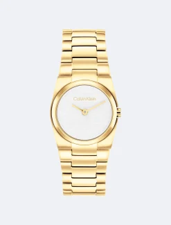 Armbandhorloge van geplateerd staal