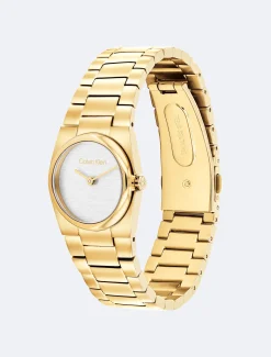 Armbandhorloge van geplateerd staal