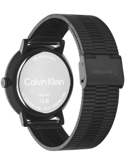 Armbandhorloge van zwart geplateerd staal
