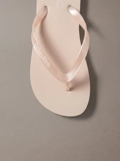 Arwa - Metallic slippers met parelmoer