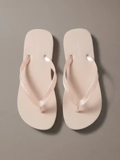 Arwa - Metallic slippers met parelmoer