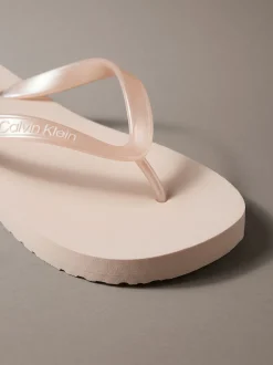 Arwa - Metallic slippers met parelmoer