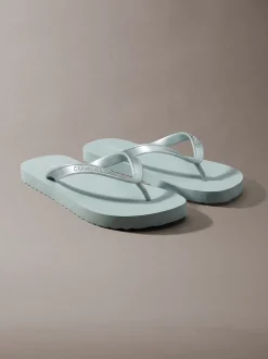 Arwa - Metallic slippers met parelmoer