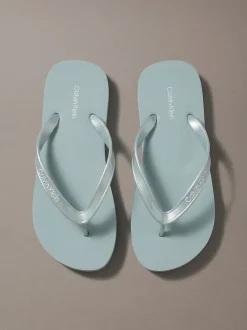 Arwa - Metallic slippers met parelmoer