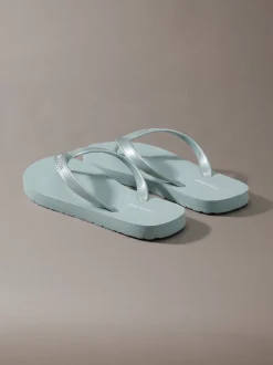 Arwa - Metallic slippers met parelmoer