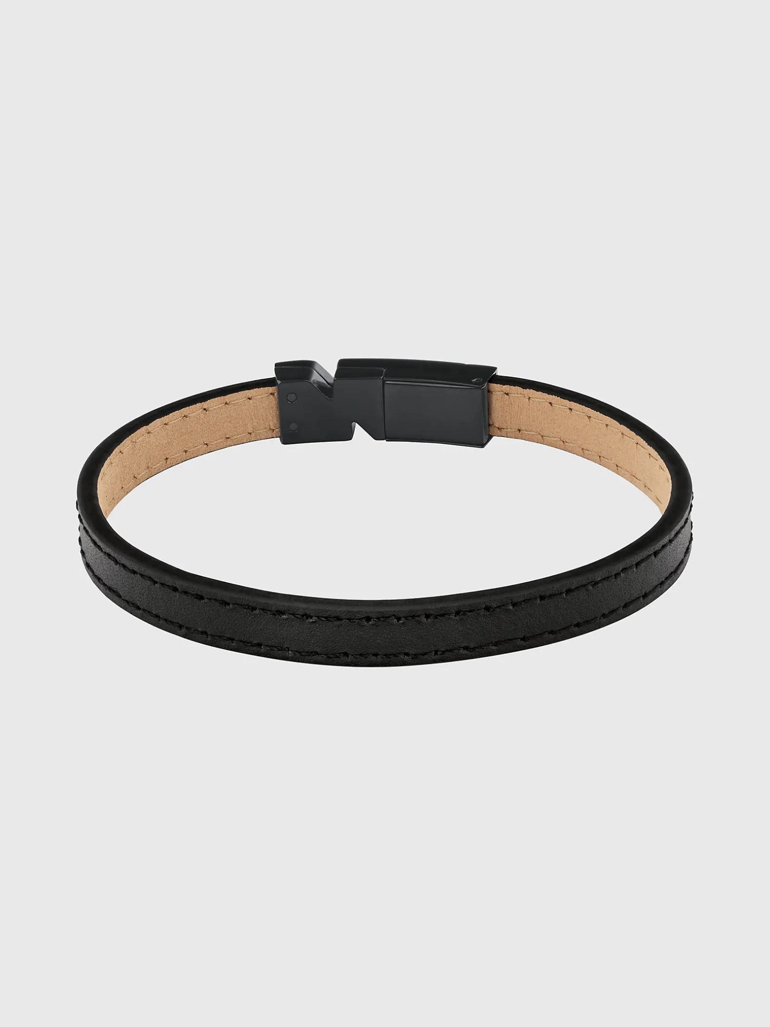 Asymmetrische tag leren armband