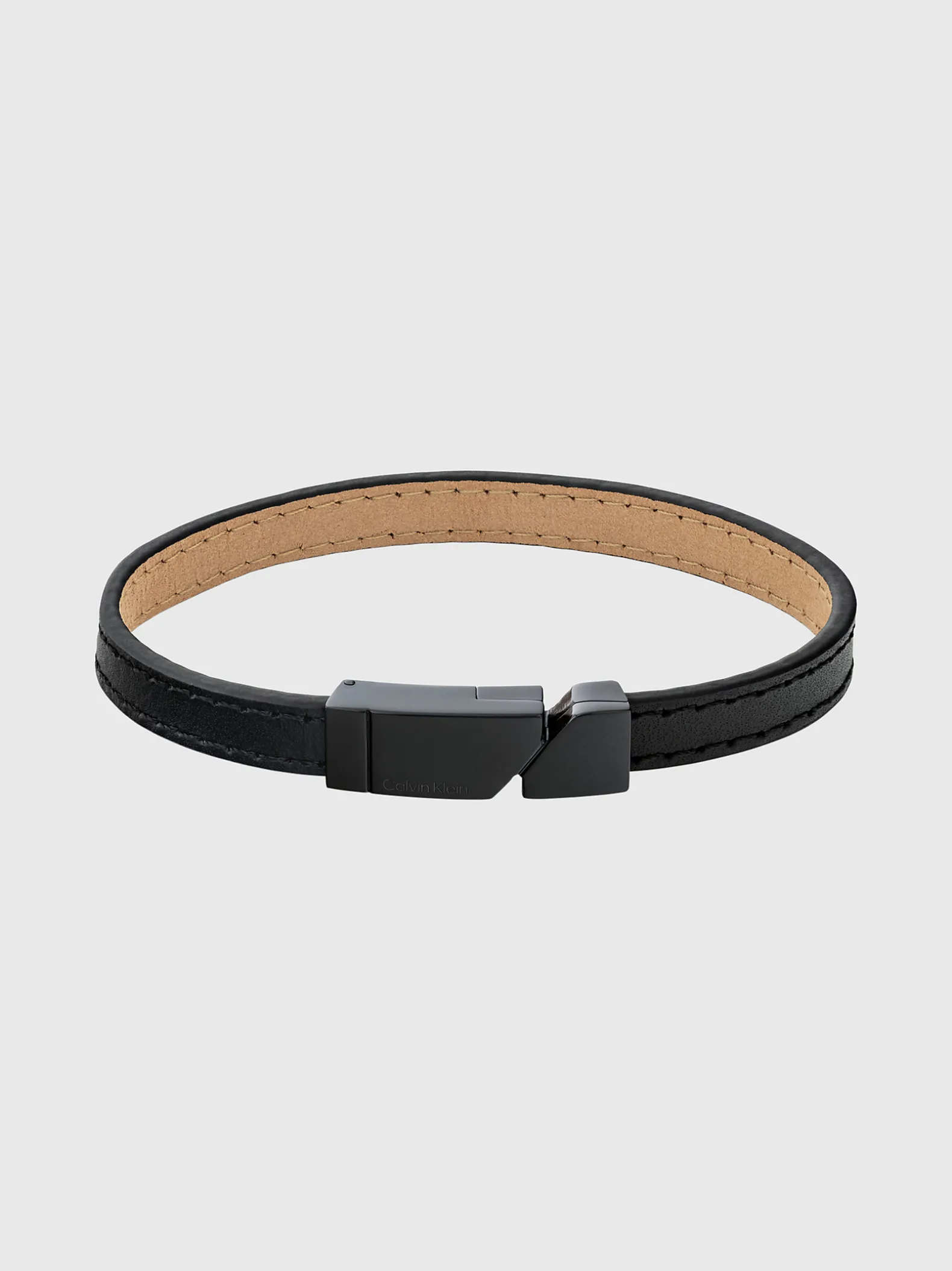 Asymmetrische tag leren armband