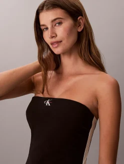 Badpak zonder bandjes - CK Monogram