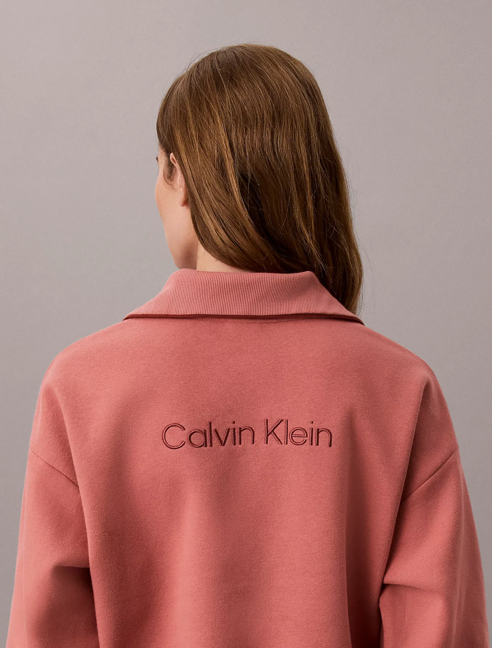 Badstoffen sweatshirt mt 1/4 rits