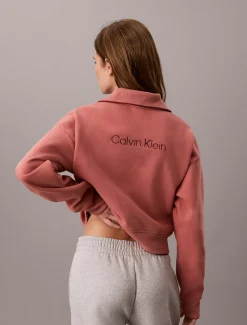 Badstoffen sweatshirt mt 1/4 rits