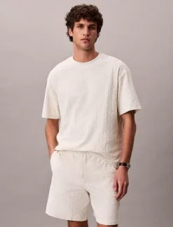 Badstoffen T-shirt met logo embleem