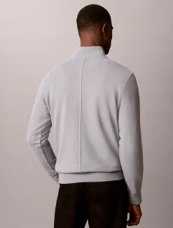 Badstofkatoenen sweatshirt met kwartrits
