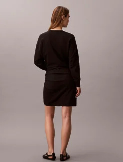 Badstof sweatshirtjurk met monologo