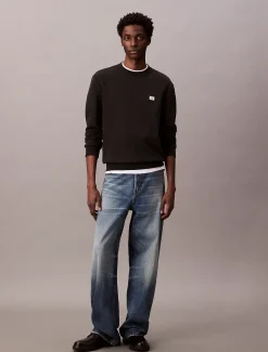 Badstof sweatshirt met monologo