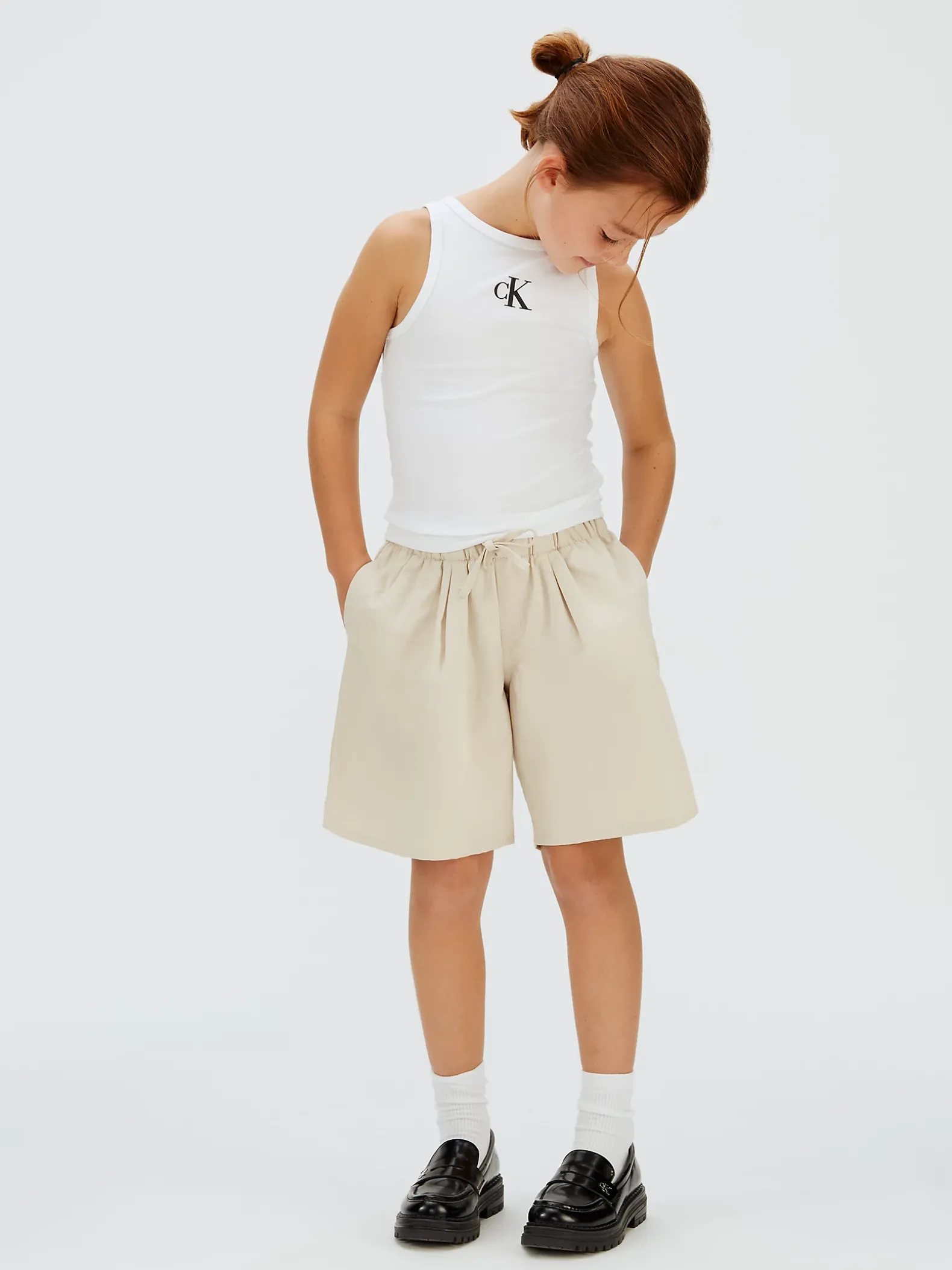 Bermudashort van linnenmix