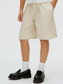 Bermudashort van linnenmix