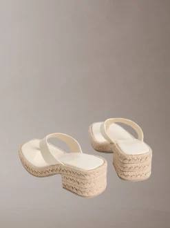 Beta - Leren espadrilles sandalen met hak
