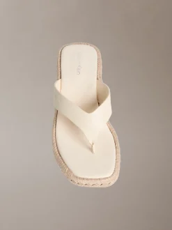 Beta - Leren espadrilles sandalen met hak