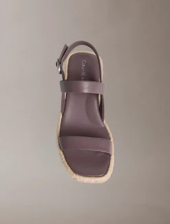 Beta - Leren espadrilles sandalen met hak