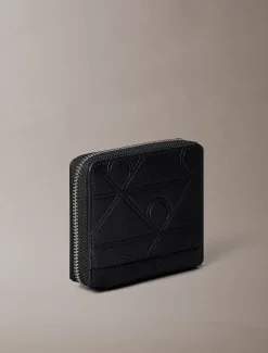 Bifold portemonnee met all-over monogramlogo en rits