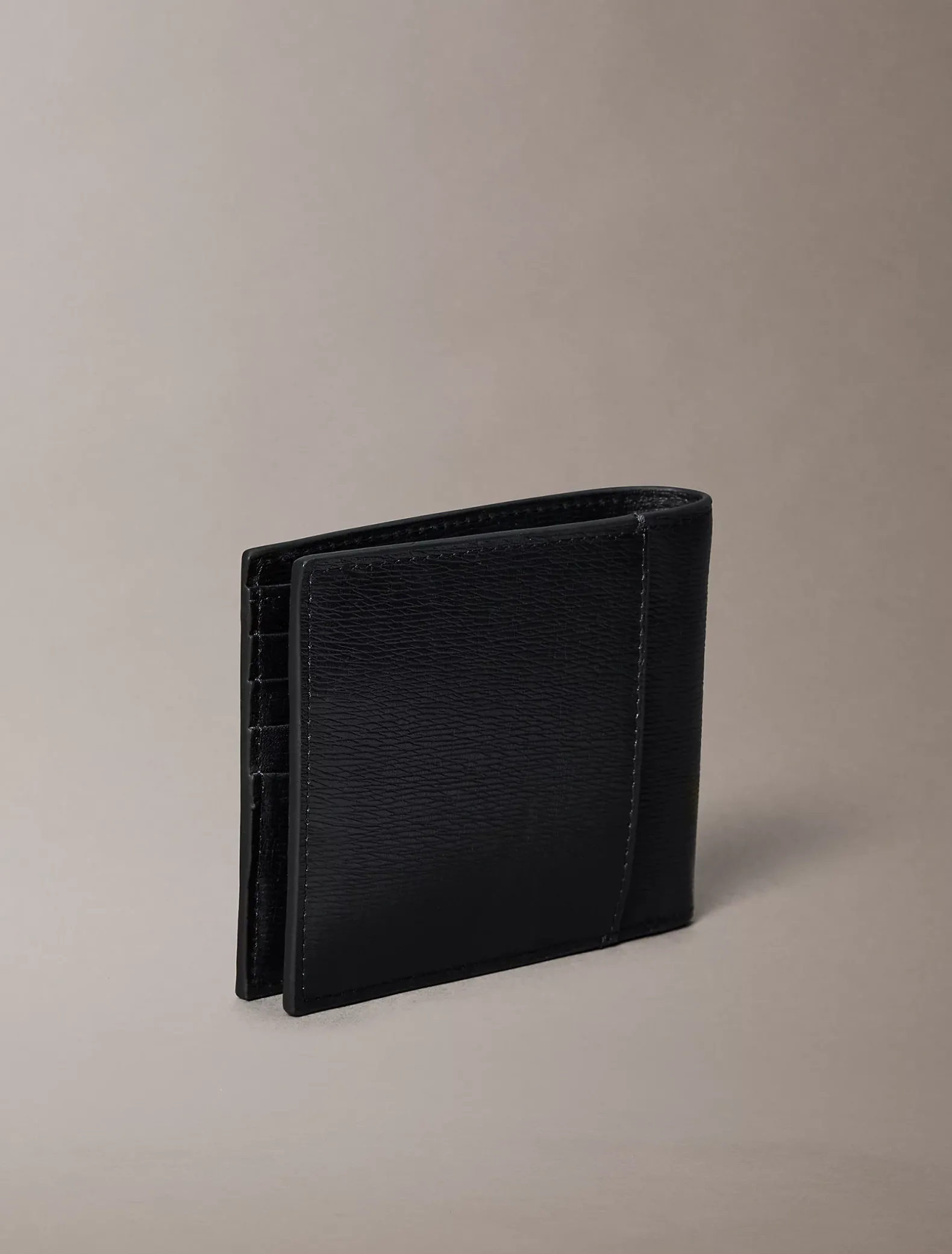 Bifold portemonnee met embleemlogo en textuur