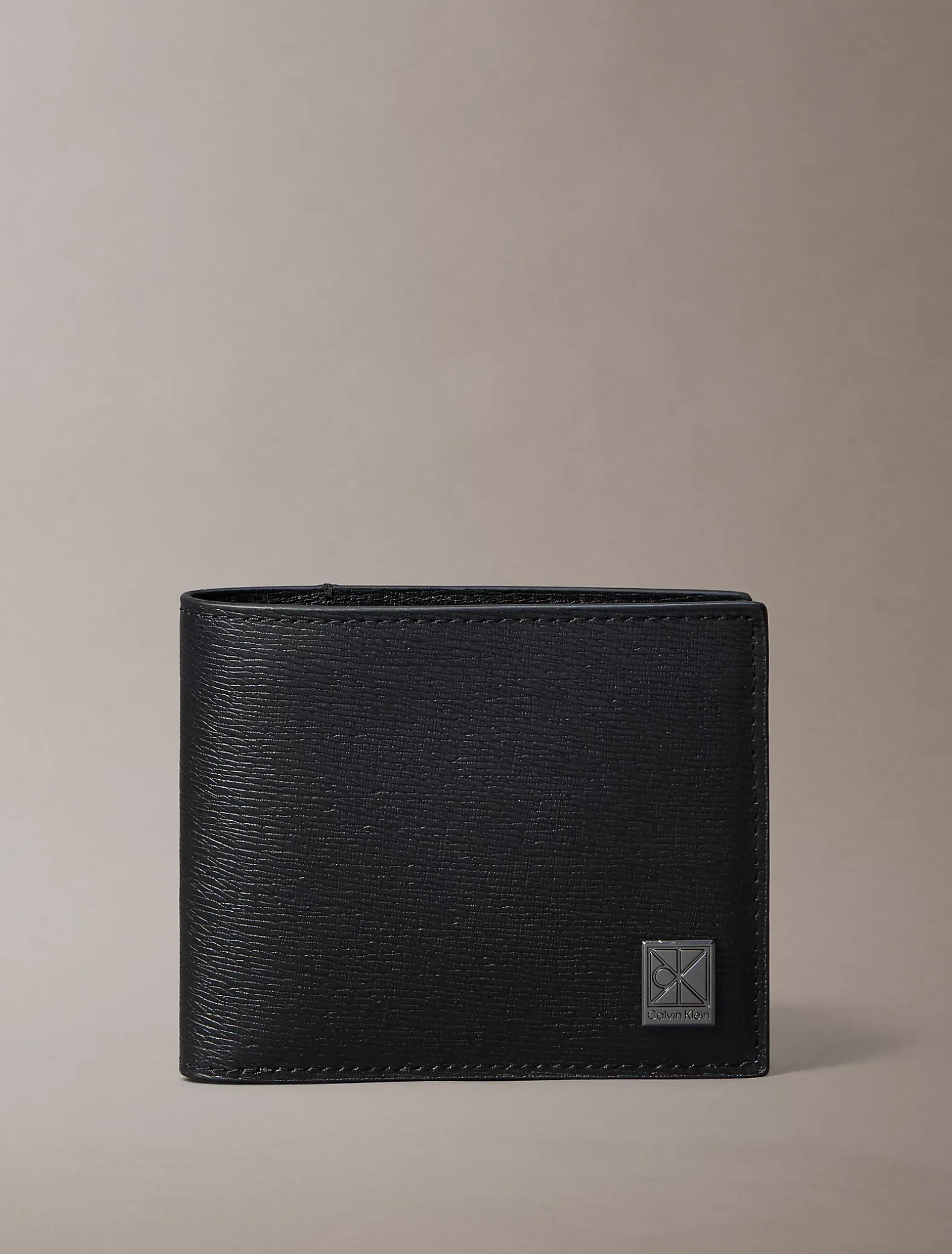 Bifold portemonnee met embleemlogo en textuur