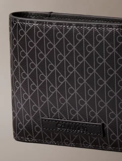 Bifold portemonnee met muntvakje met all-over embleemlogo