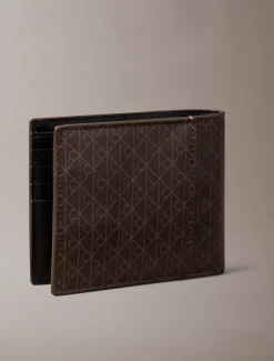 Bifold portemonnee met muntvakje met all-over embleemlogo