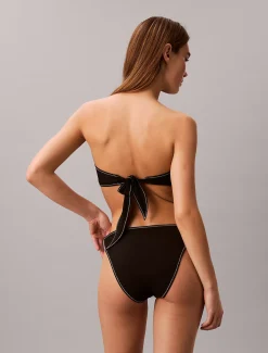 Bikinibroekje met hoge uitsnijding - CK Monogram