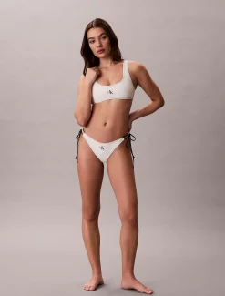 Bikinibroekje met strikbandjes - CK Monogram