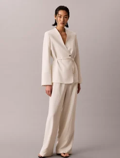 Blazer met structuurglans