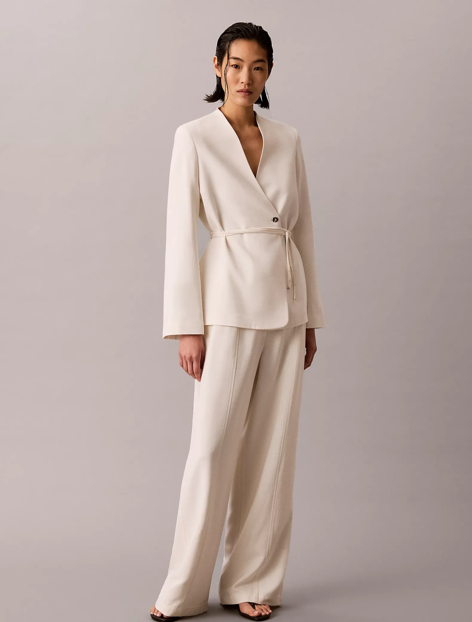 Blazer met structuurglans