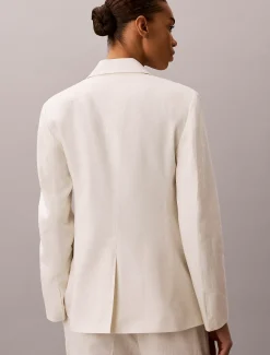 Blazer van linnenmix