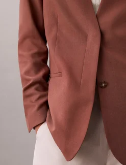 Blazer van lyocell-linnenmix
