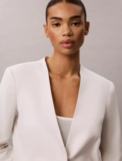 Blazer van lyocell-linnenmix