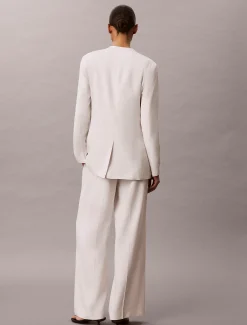 Blazer van lyocell-linnenmix