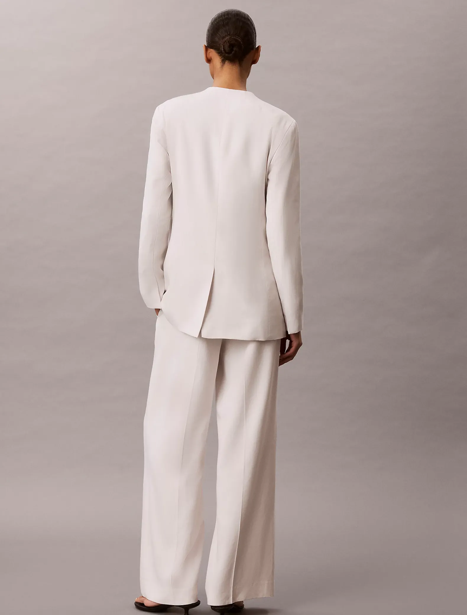 Blazer van lyocell-linnenmix
