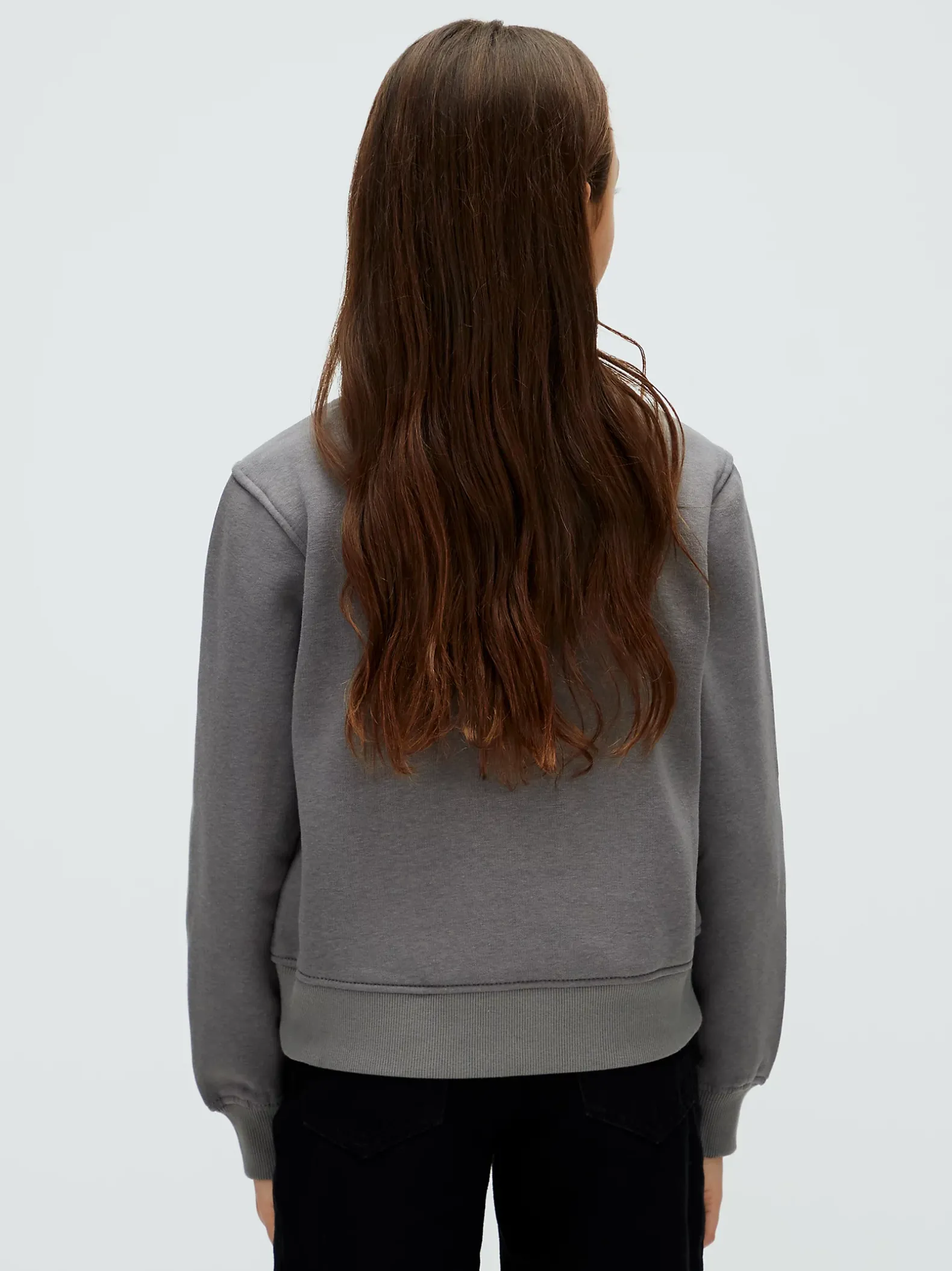 Boxy fleece sweatshirt met logo