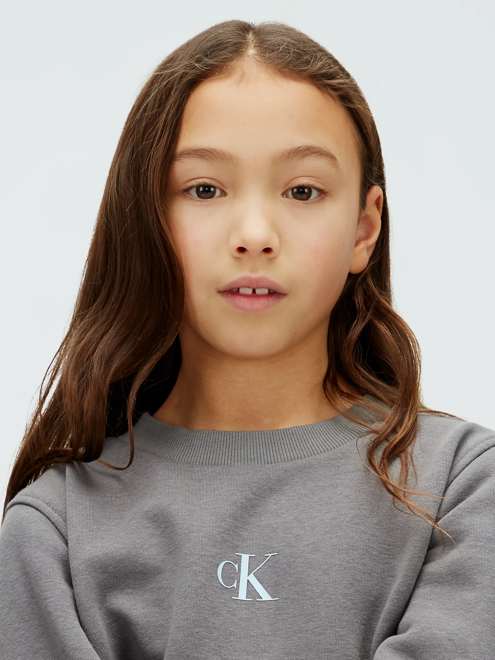 Boxy fleece sweatshirt met logo